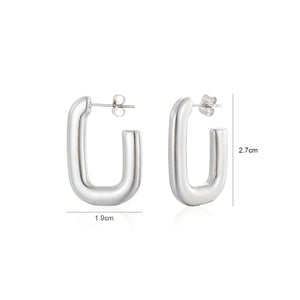 Ohrringe rechteckig Silber Ohrringe rechteckig Silber