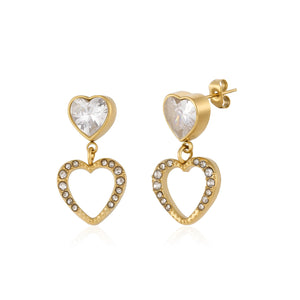 Ohrrstecker Loved Strass Gold Ohrrstecker Loved Strass Gold