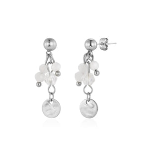 Ohrrstecker mit weißen Perlen Silber Ohrrstecker mit weißen Perlen Silber