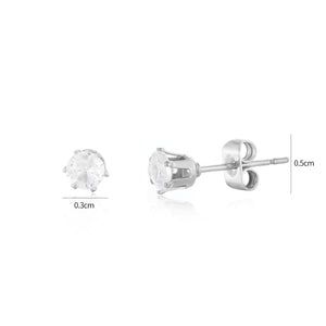 Ohrstecker Diamant 3mm Silber Ohrstecker Diamant 3mm Silber