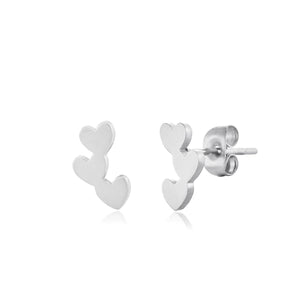 Ohrstecker drei Herzen Silber Ohrstecker drei Herzen Silber