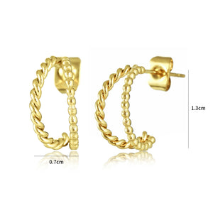 Ohrstecker gedreht & Kugeln Gold Ohrstecker gedreht & Kugeln Gold