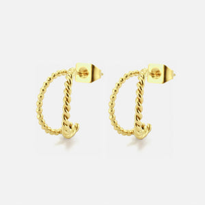 Ohrstecker gedreht & Kugeln Gold Ohrstecker gedreht & Kugeln Gold