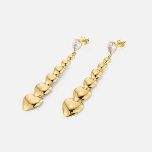 Ohrstecker gestapelte Herzen Gold Ohrstecker gestapelte Herzen Gold