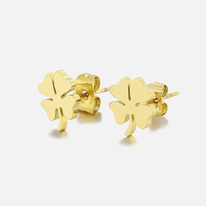 Ohrstecker Großes Kleeblatt Gold Ohrstecker Großes Kleeblatt Gold