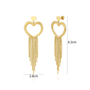 Ohrstecker hängend Herz Gold Ohrstecker hängend Herz Gold