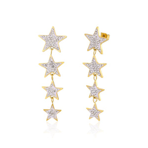 Ohrstecker hängende Sterne Gold Ohrstecker hängende Sterne Gold