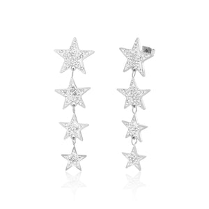 Ohrstecker hängende Sterne Silber Ohrstecker hängende Sterne Silber
