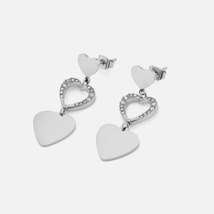 Ohrstecker Herz offen und geschlossen Silber Ohrstecker Herz offen und geschlossen Silber