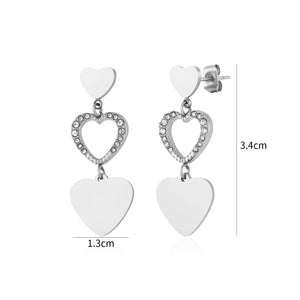 Ohrstecker Herz offen und geschlossen Silber Ohrstecker Herz offen und geschlossen Silber