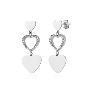 Ohrstecker Herz offen und geschlossen Silber Ohrstecker Herz offen und geschlossen Silber