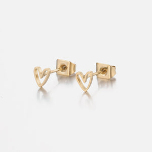 Ohrstecker kleines offenes Herz Gold Ohrstecker kleines offenes Herz Gold