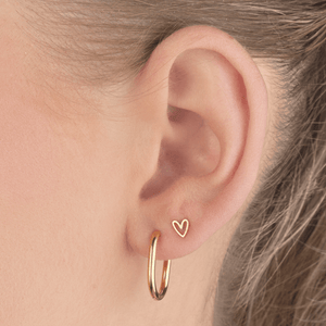 Ohrstecker kleines offenes Herz Gold Ohrstecker kleines offenes Herz Gold