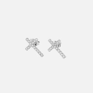 Ohrstecker Kreuz Strass Silber Ohrstecker Kreuz Strass Silber
