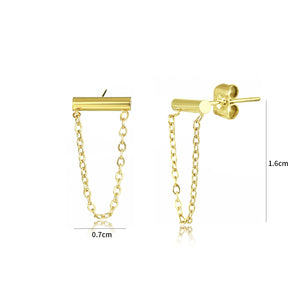 Ohrstecker mit Kette Gold Ohrstecker mit Kette Gold