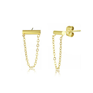 Ohrstecker mit Kette Gold Ohrstecker mit Kette Gold