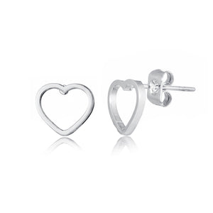 Ohrstecker offenem Herz Silber Ohrstecker offenem Herz Silber