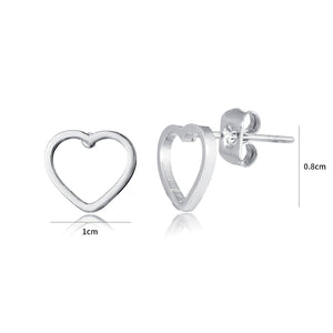 Ohrstecker offenem Herz Silber Ohrstecker offenem Herz Silber