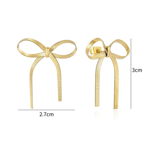 Ohrstecker Schleife Motiv Gold Ohrstecker Schleife Motiv Gold