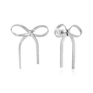 Ohrstecker Schleife Motiv Silber Ohrstecker Schleife Motiv Silber