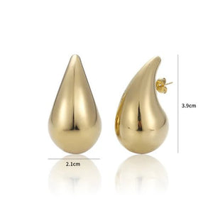 Ohrstecker Tropfen Groß Gold Ohrstecker Tropfen Groß Gold