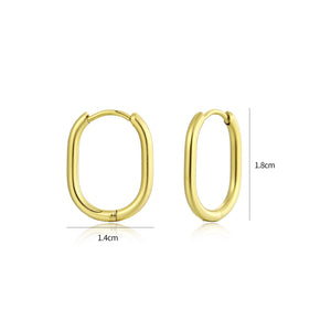 Ovale Ohrringe dünn Gold Ovale Ohrringe dünn Gold