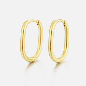 Ovale Ohrringe dünn Gold Ovale Ohrringe dünn Gold