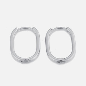 Ovale Ohrringe dünn Silber Ovale Ohrringe dünn Silber