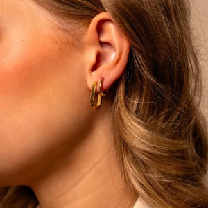 Ovale Ohrringe Gold Ovale Ohrringe Gold