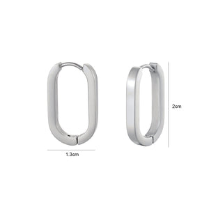 Ovale Ohrringe Silber Ovale Ohrringe Silber