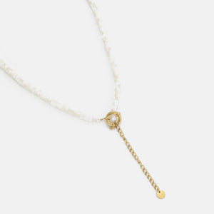 Perlenkette Weiß Gold Perlenkette Weiß Gold