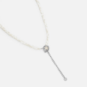 Perlenkette Weiß Silber Perlenkette Weiß Silber