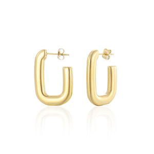 Rechteckige Ohrringe Gold Rechteckige Ohrringe Gold