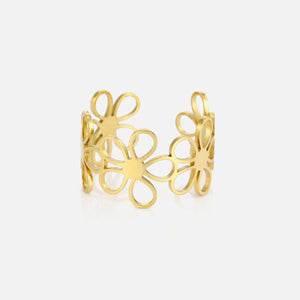 Ring Connected Flowers Gold Ring Connected Flowers Gold
