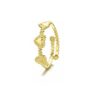 Ring drei Herzen Gold Ring drei Herzen Gold