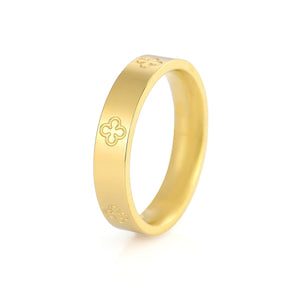 Ring gravierte Kleeblätter Gold Ring gravierte Kleeblätter Gold