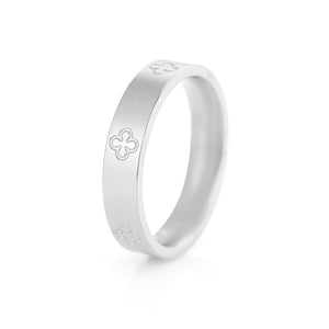 Ring gravierte Kleeblätter Silber Ring gravierte Kleeblätter Silber