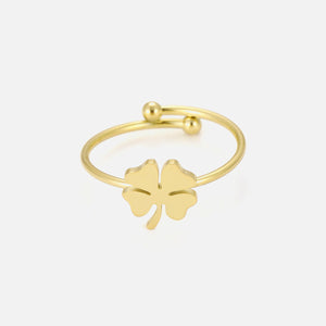 Ring großem Kleeblatt Gold Ring großem Kleeblatt Gold