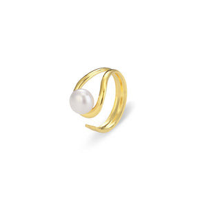 Ring großer Perle Gold Ring großer Perle Gold