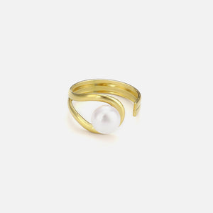 Ring großer Perle Gold Ring großer Perle Gold