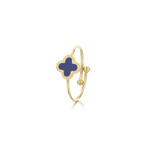 Ring Kleeblatt Gold/blau Ring Kleeblatt Gold/blau
