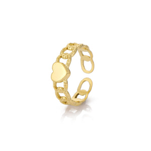 Ring Luxus Glieder Herz Gold Ring Luxus Glieder Herz Gold