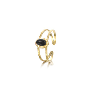 Ring schwarzer Stein Gold Ring schwarzer Stein Gold