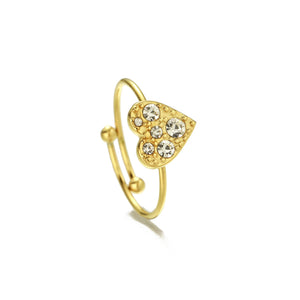 Ring Strass Herz Gold Ring Strass Herz Gold