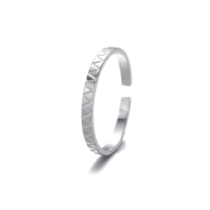 Ring Streifenmuster Silber Ring Streifenmuster Silber