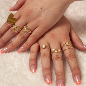 Ring weißer Stein Gold Ring weißer Stein Gold