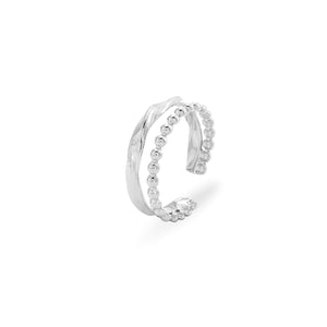 Ring zweischichtig geformtes Silber Ring zweischichtig geformtes Silber