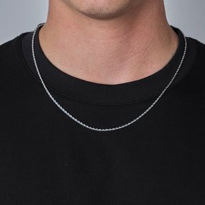 Rope Kette 2 mm Silber Rope Kette 2 mm Silber
