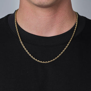Rope Kette 4 mm Gold Rope Kette 4 mm Gold