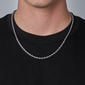 Rope Kette 4 mm Silber Rope Kette 4 mm Silber